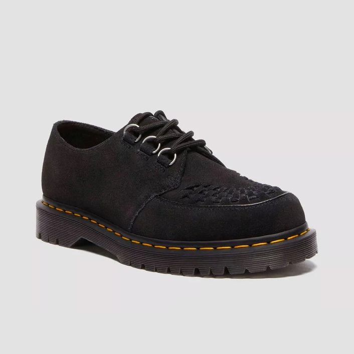 Dr. Martens creepersy Ramsey z plecionego zamszu czarne 40572001