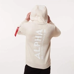 Alpha Industries Back Print Hoody JET STREAM WHITE