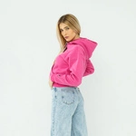 Champion WMNS ORGANIC COTTON BLEND C LOGO HOODIE Fuchsia