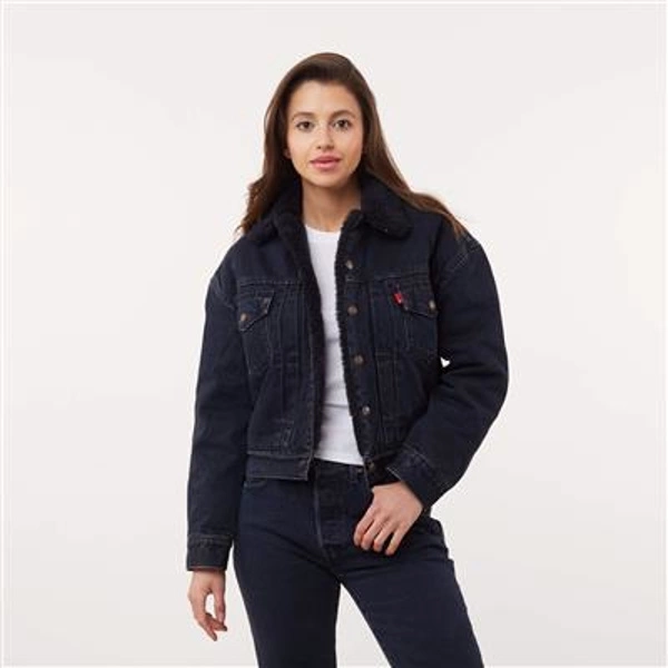 Levi's WMNS NEW HERITAGE SHERPA TRUCKER JACKET DEEP DARK