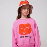 BOBO CHOSES Bawełniana Bluza Joyful Face sweatshirt
