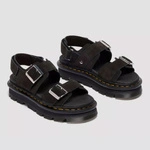 Dr. Martens sandały na platformie Zebzag zamszowe czarne damskie 42689001