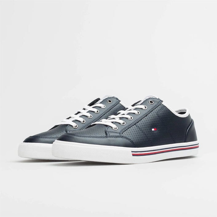 Tommy Hilfiger Core Corporate Leather Sneaker Desert Sky