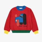 BOBO CHOSES Doggy Mate jacquard jumper RED