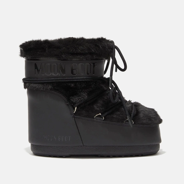 ŚNIEGOWCE MOON BOOT CLASSIC LOW FAUX FUR BLACK 14093900 001