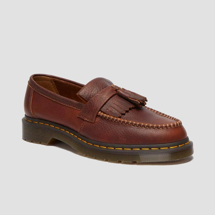 Dr. Martens Adrian Yellow Stitch Ambassador Leather Loafers 31995253
