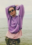 Bluza damska z kapturem Coalition CLTN TELLO – liliowy