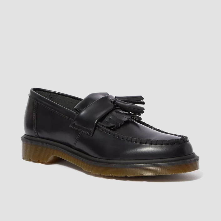 Dr. Martens loafersy z frędzlami Adrian Polished Smooth czarne 14573001