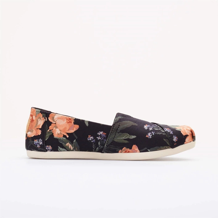 Toms Women's Alpargata Liberty Print BLACK DECADENT BLOOM