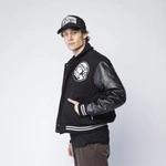 Billionaire Boys Club ASTRO LEATHER VARSITY JACKET - BLACK