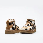 UGG W CLASSIC ULTRA MINI COW PRINT CHESTNUT