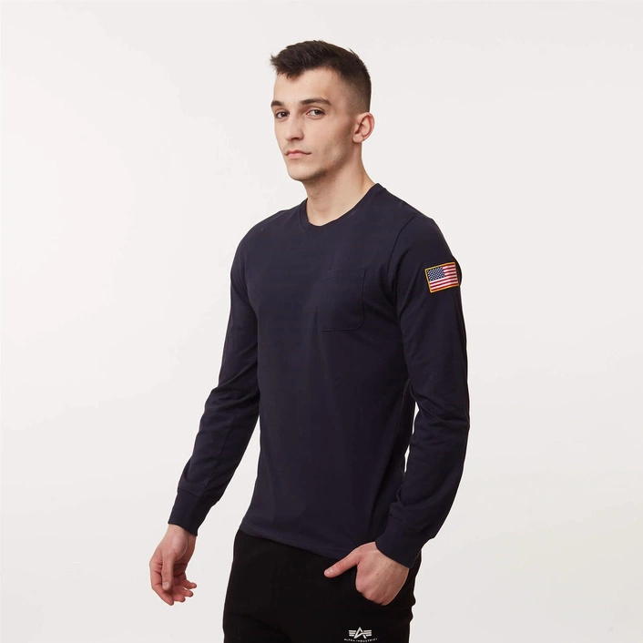 Alpha Industries NASA LONG SLEEVE REP. BLUE