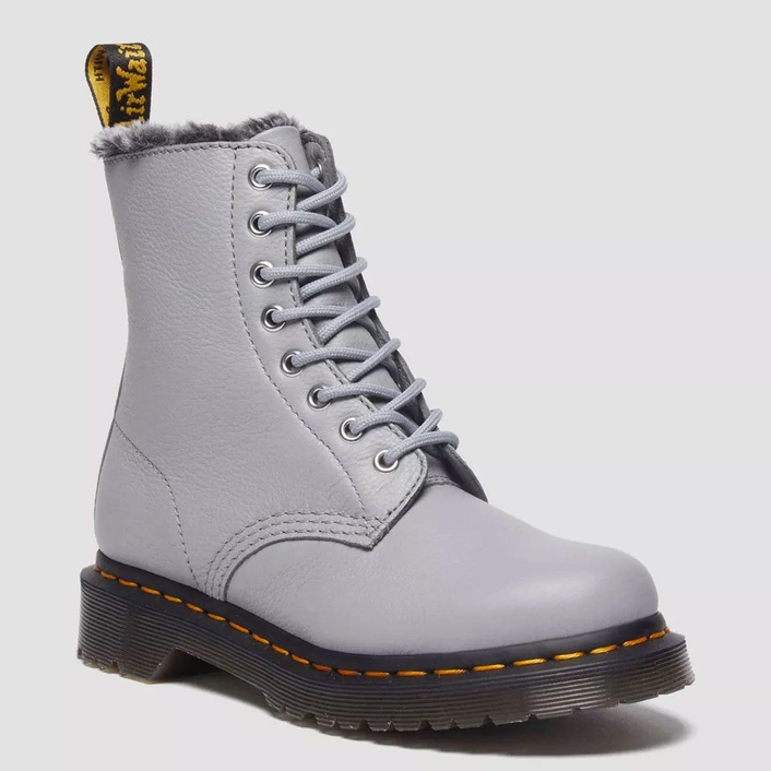 Dr. Martens glany ocieplane 1460 Serena Virginia jasnoszare 31301775