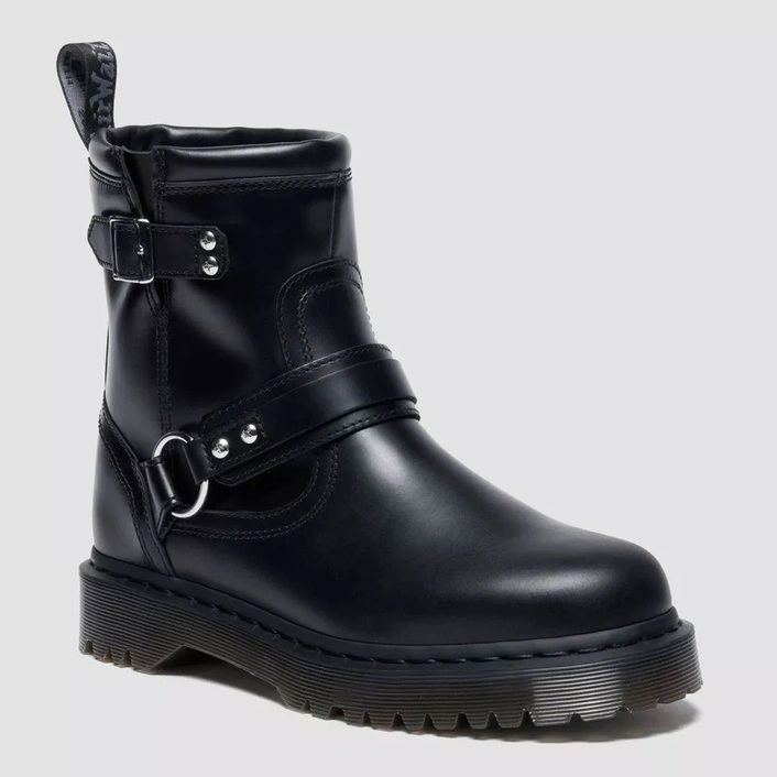 Dr. Martens Anistone Harness Orleans Leather Biker Boots 42583001