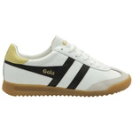 Gola Women's Torpedo Leather Trainer CLB622WB White/Black/Lemon