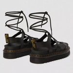 Dr. Martens Woman's Nartilla Hydro Leather Lace Up Gladiator Sandals 24641001
