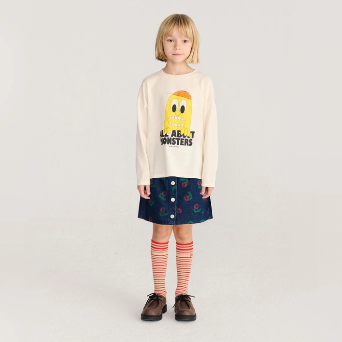 BOBO CHOSES Dziecięca Koszulka z Długim Rękawem Bigtooth Lemon