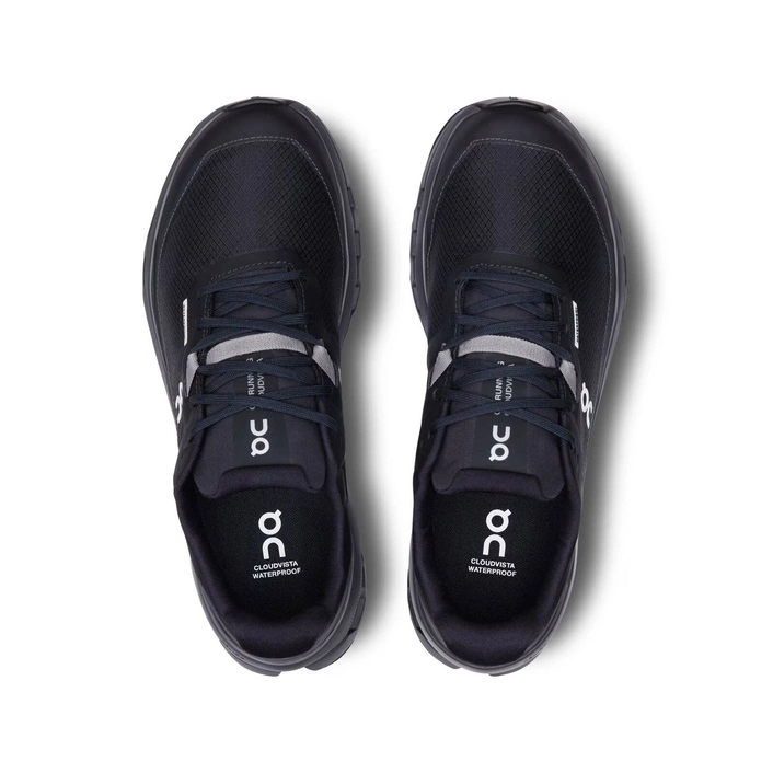 On Cloudvista 2 Waterproof – damskie czarne wodoodporne buty do biegania w terenie