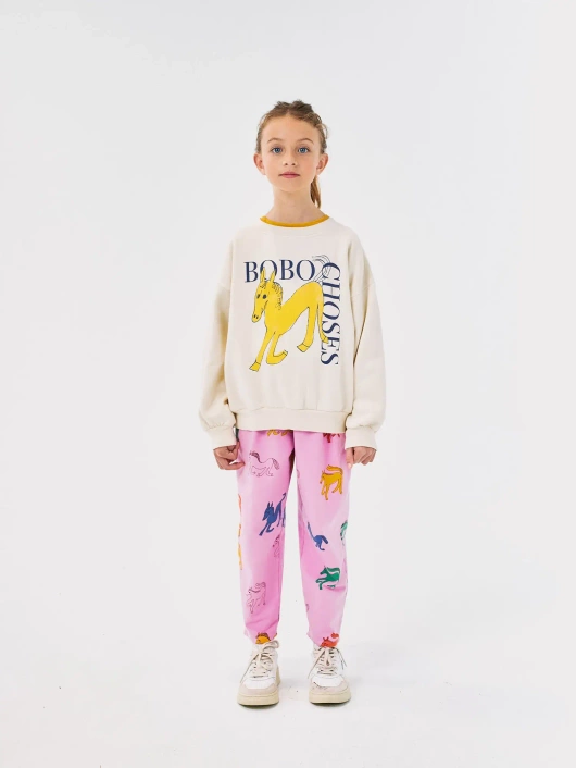 BOBO CHOSES BLUZA BAWEŁNA ORGANICZNA WONDER HORSE SWEATSHIRT