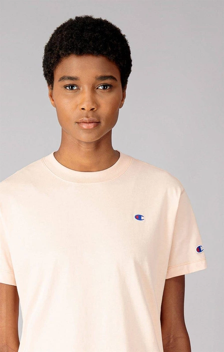 Champion WMNS C LOGO CROPPED T-SHIRT Prairie Sunset
