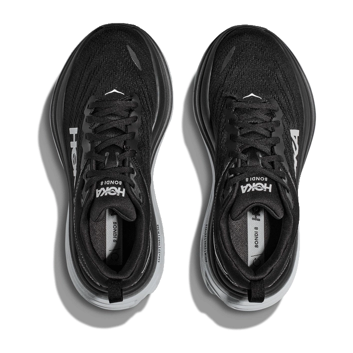 Hoka WOMEN'S BONDI 8 BLACK/WHITE