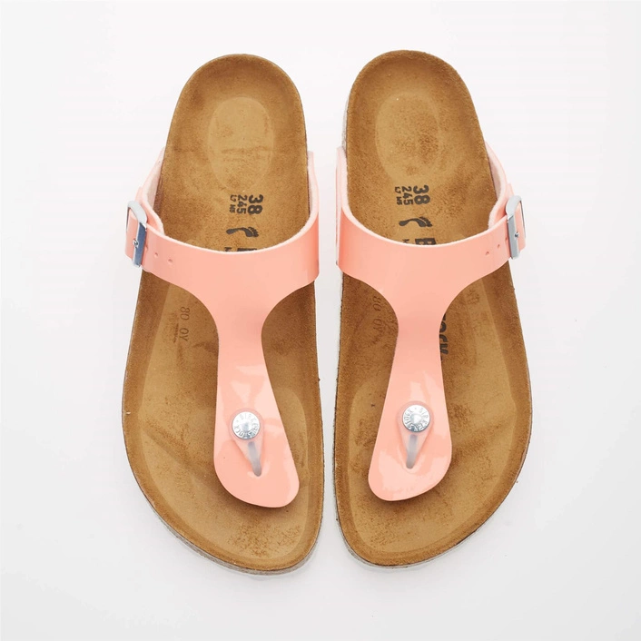 Birkenstock Japonki Damskie Gizeh BF Patent Coral Peach 1019515