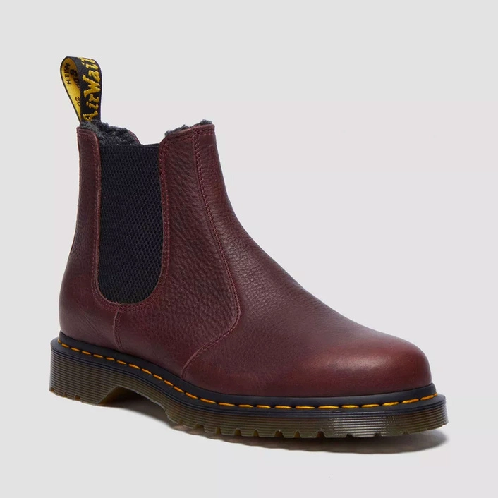 Dr. Martens sztyblety Chelsea ocieplane 2976 Grizzly wiśniowe 31874600