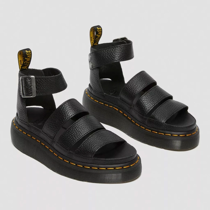 Dr. Martens Clarissa II Quad Milled Nappa Leather Platform Sandals 24476001