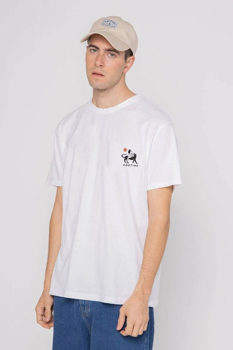 Kaotiko Biała Koszulka Neverland Washed T-shirt