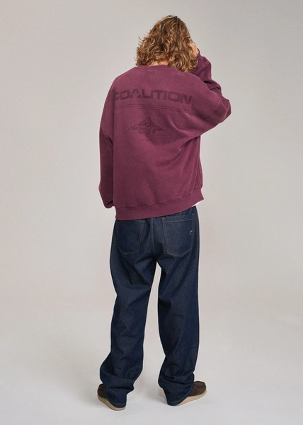 Bluza męska Coalition CLTN WASHCREW – śliwka