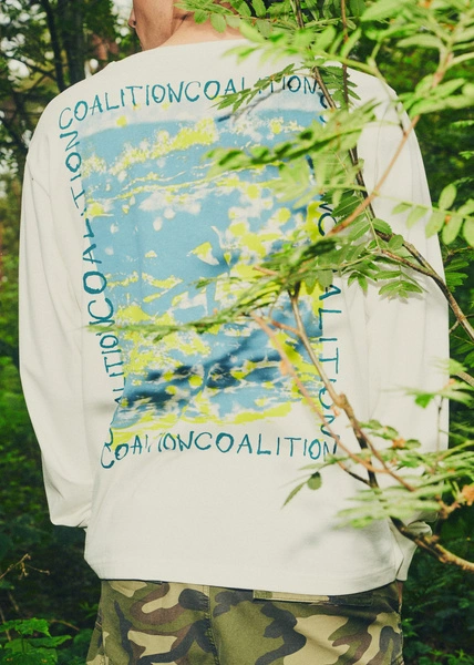 Koszulka męska z długim rękawem Coalition CLTN LG SLEEVE2 – off white
