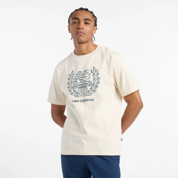 New Balance Męska Koszulka Beżowa MT51974LIN