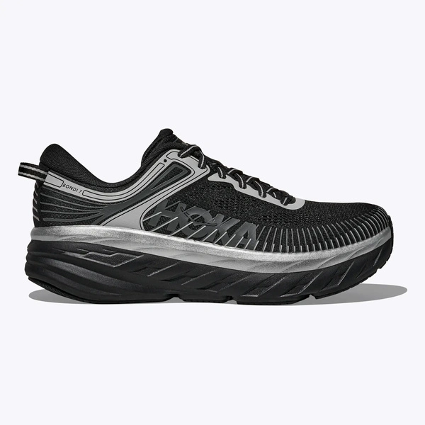 HOKA Bondi 7 męskie buty do biegania Black / Stardust