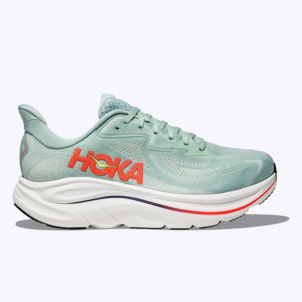 HOKA Clifton 10 męskie buty do biegania Sage / Neon Flame