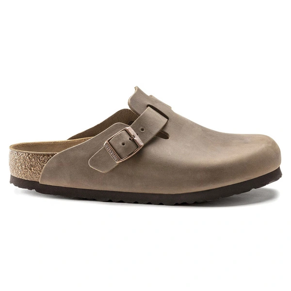 Birkenstock Boston Oiled Leather Unisex Tobacco Brown 960813 (Wąskie)