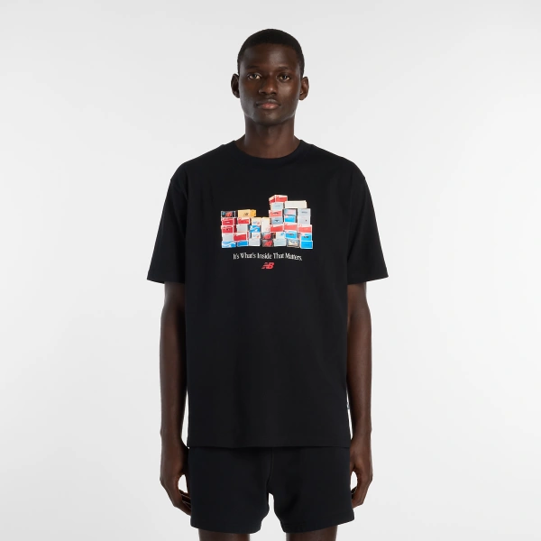 New Balance Koszulka męska Czarna MT61H0DXBK