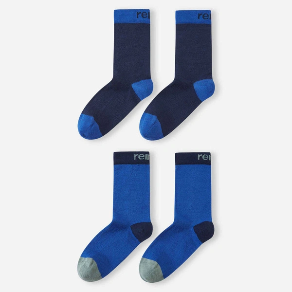 Reima skarpety wełniane dziecięce Parit 2-pack granatowe 5300309A
