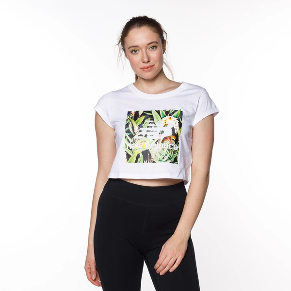 New Balance Koszulka Damska Essentials Botanical Biała