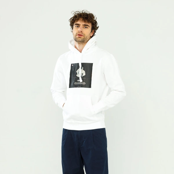 Champion ICON GRAPHIC PRINT HOODIE WHITE