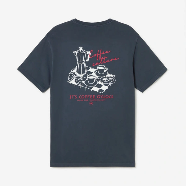 Kaotiko Coffee Time Navy T-shirt AS007-01-G002