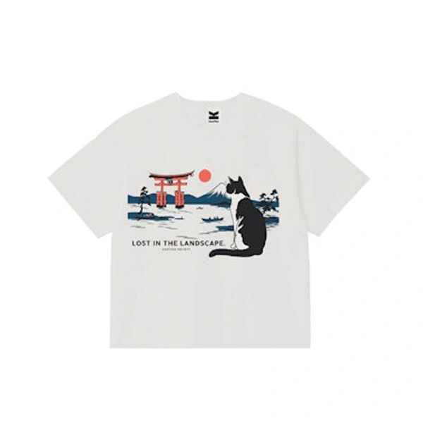 Kaotiko Landscape White T-shirt AS010-01-M002