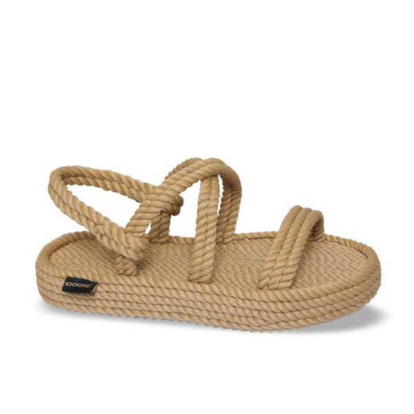 Bohonomad Bahamas Platform Rope Sandal - Beige