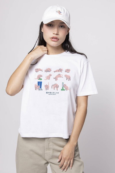 Kaotiko Washed Cat Language T-Shirt