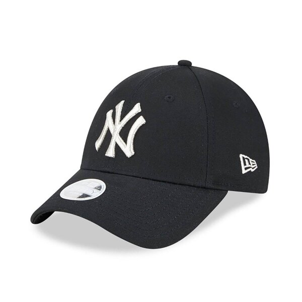 New Era New York Yankees Womens Metallic Logo Black 9FORTY Adjustable Cap