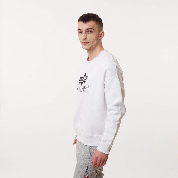 Alpha Industries BASIC OS SWEATER WHITE