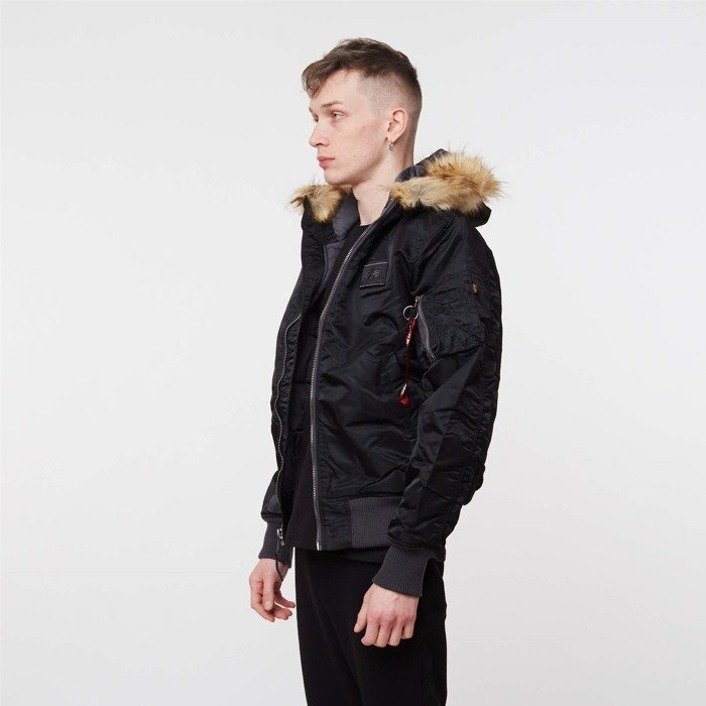 Alpha Industries MA-1 Hooded Cold Weather JACKET BLACK