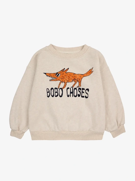 BOBO CHOSES BAWEŁNIANA BLUZA THE CLEVER FOX