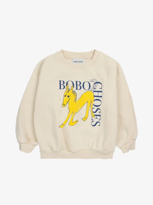 BOBO CHOSES BLUZA BAWEŁNA ORGANICZNA WONDER HORSE SWEATSHIRT