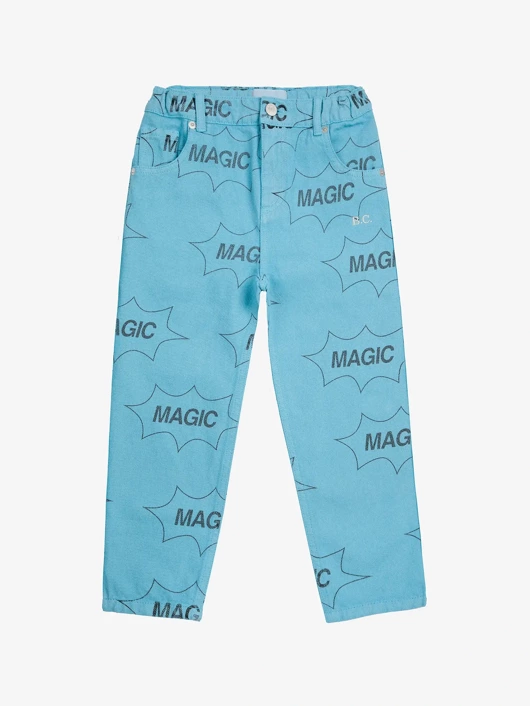 BOBO CHOSES SPODNIE JEANS PRINT MAGIC BAGGY PANTS