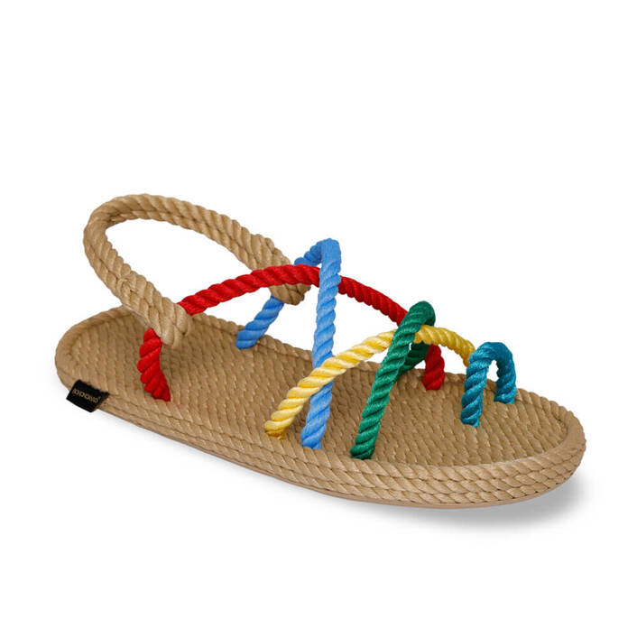 Bohonomad Ibiza Rope Sandal – Beige/Multi
